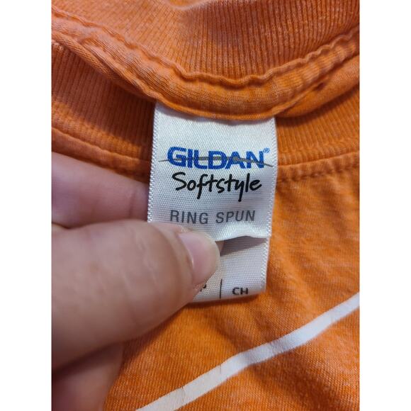 Gildan softstyle small women's orange Sass n Bass" tee - Picture 3 of 7